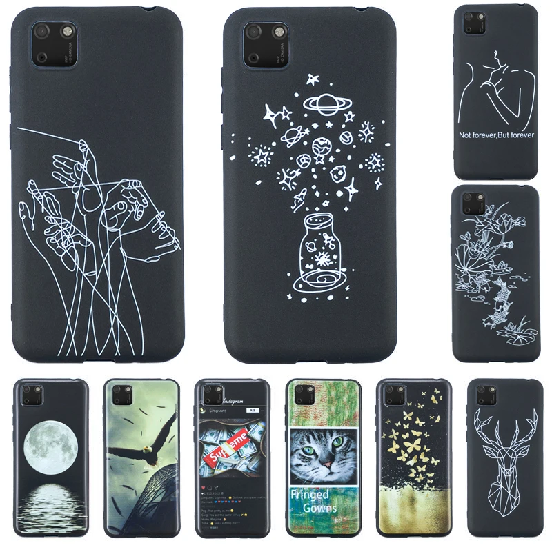 

Black Soft TPU Phone Case for Huawei Y5 Prime Y6 Prime Y5p Y6p Honor 7A 7C 7S 8A 8S 8 Lite 10 Lite Silicone Bumper Coque Funda