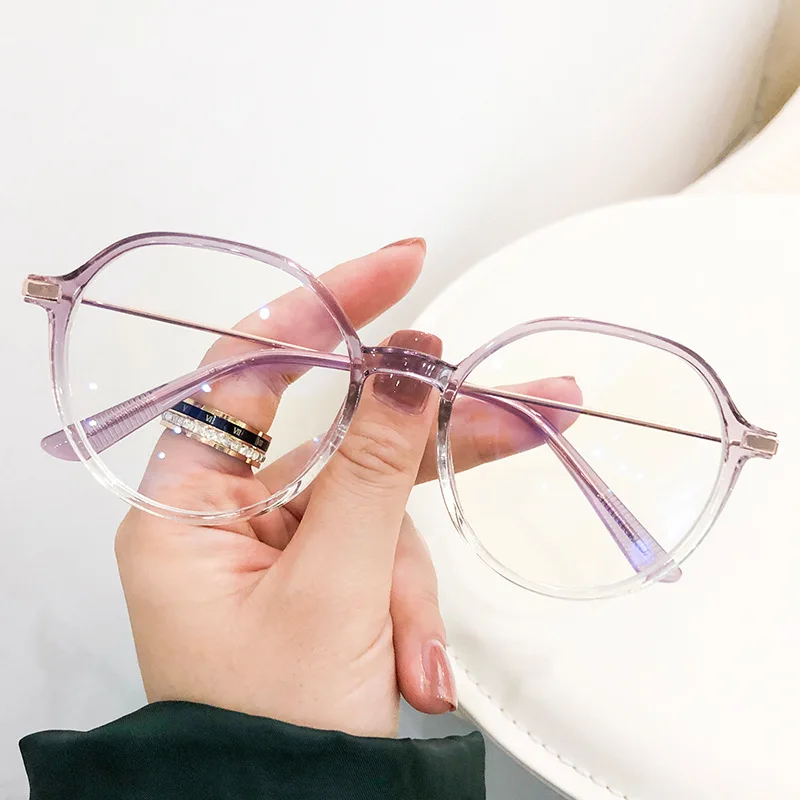 

Anti-blue Light Glasses Female Equipped Degree Myopia Without Makeup Transparent Glasses Frame Small Face Anti-radiation Glasses