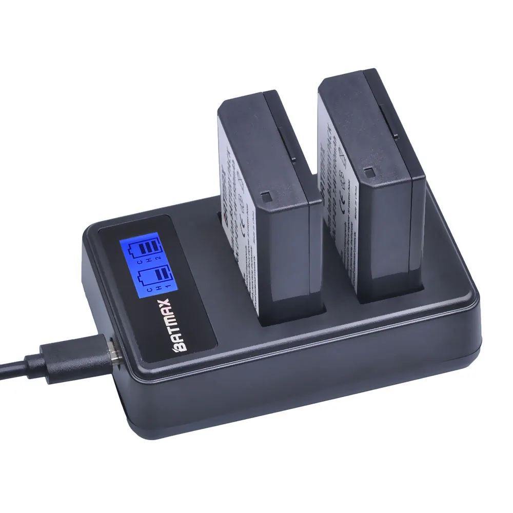 Аккумулятор для фотоаппарата Batmax 4pcs LP-E10 LP E10 + зарядное устройство USB с ЖК-дисплеем