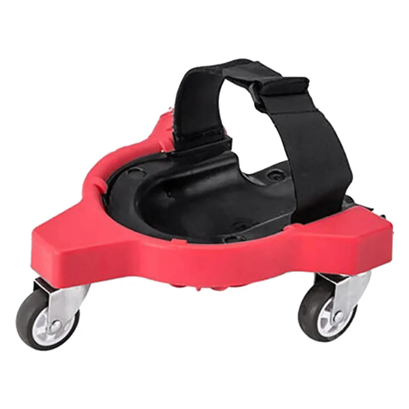 1 Pcs Knee Pad Rolling Wheels Mobile Flexible Laying Platform Gliding Work Construction Jobs Site Red | Спорт и развлечения