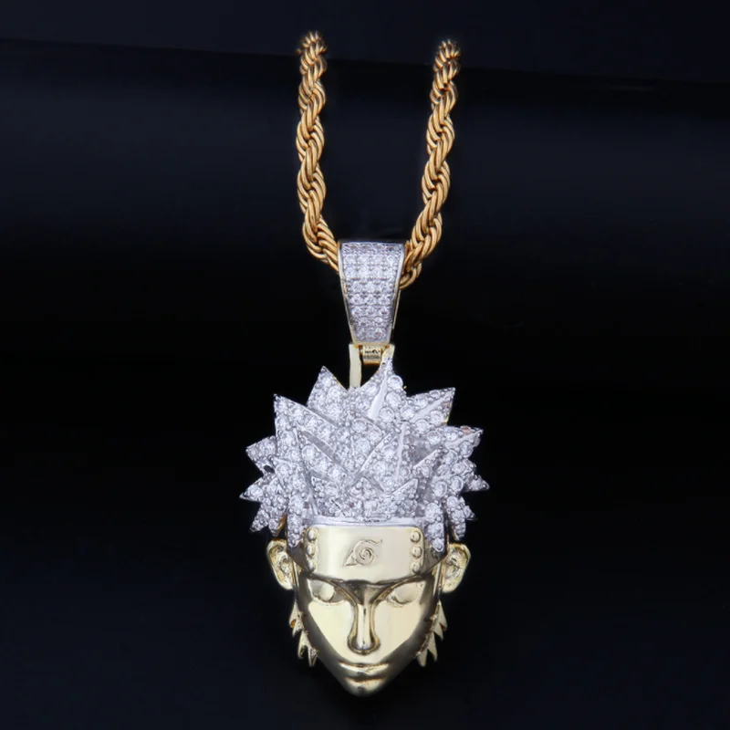 

Hip Hop Cartoon Character Zircon Pendant for Men Rock Party Jewelry Gift