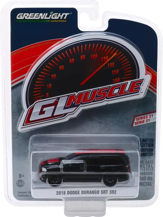 Модель автомобиля GreenLight 1:64 2018 Dodge Durango SRT - Diamond Black из сплава металлические игрушки