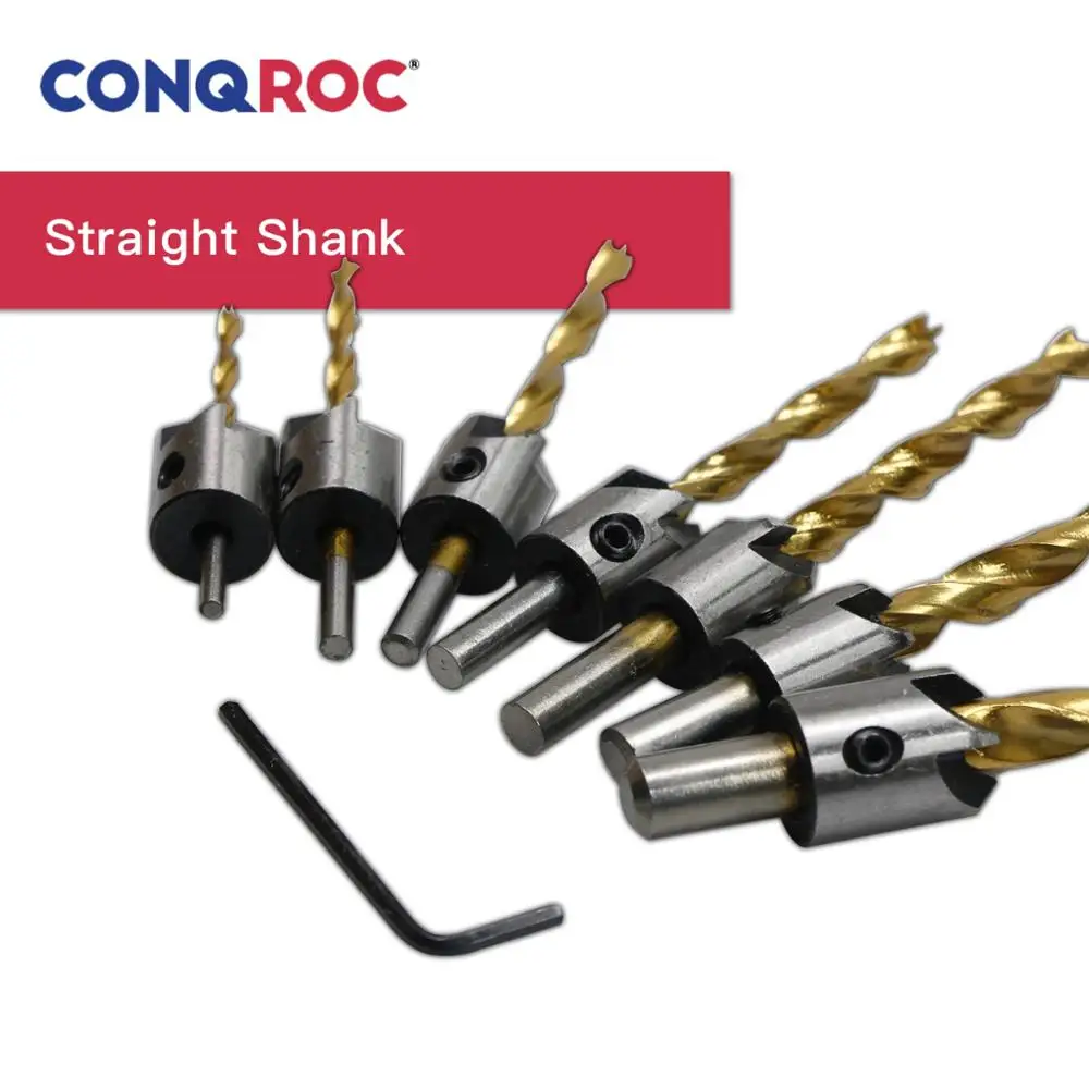 Набор зенкеров для дрели комплект из 7 насадок 3 10 мм с 5 канавками прямым