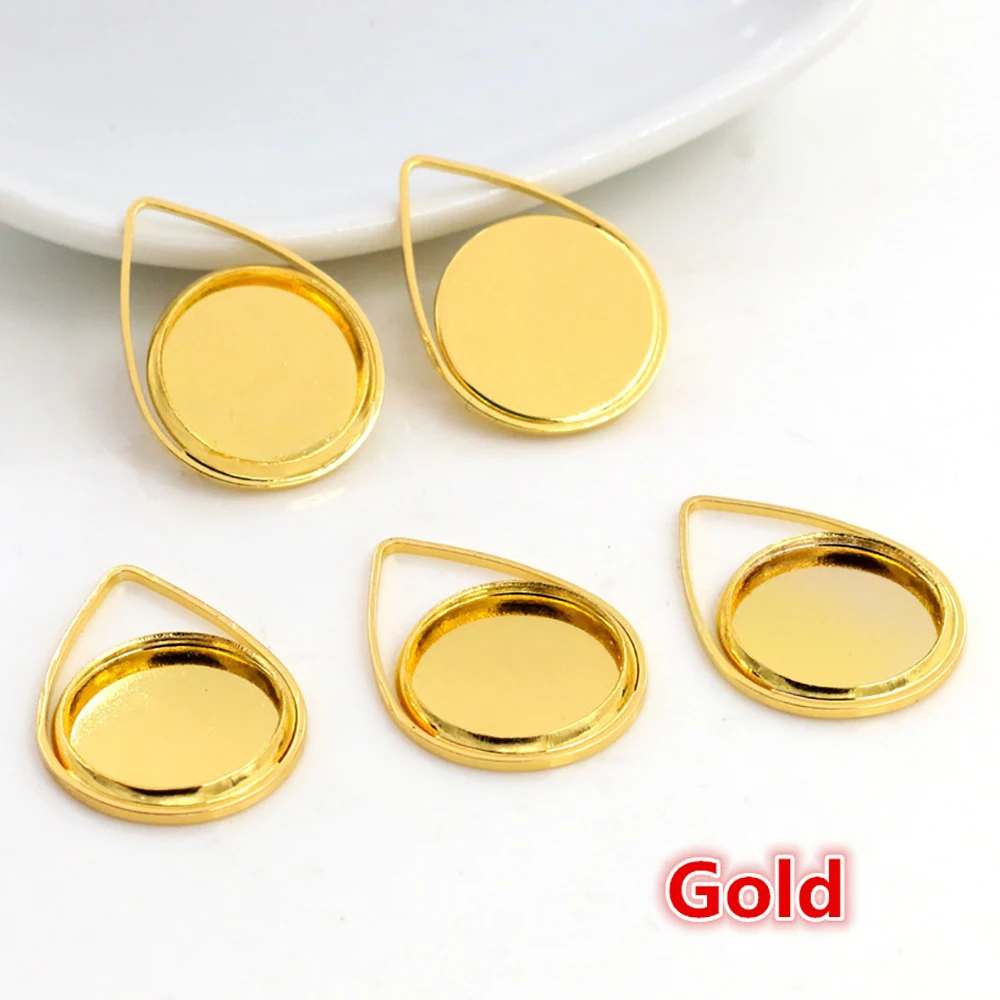 20шт 12 мм Внутренний размер Посеребренная позолота черный родий латунь материал