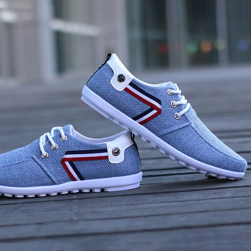 

Casual Men Sneakers Breathable Anti-Odor Canvas Loafer Slip on Handmade Sewing Light Footwear Fashion Leisure Shoes Male Outdoor