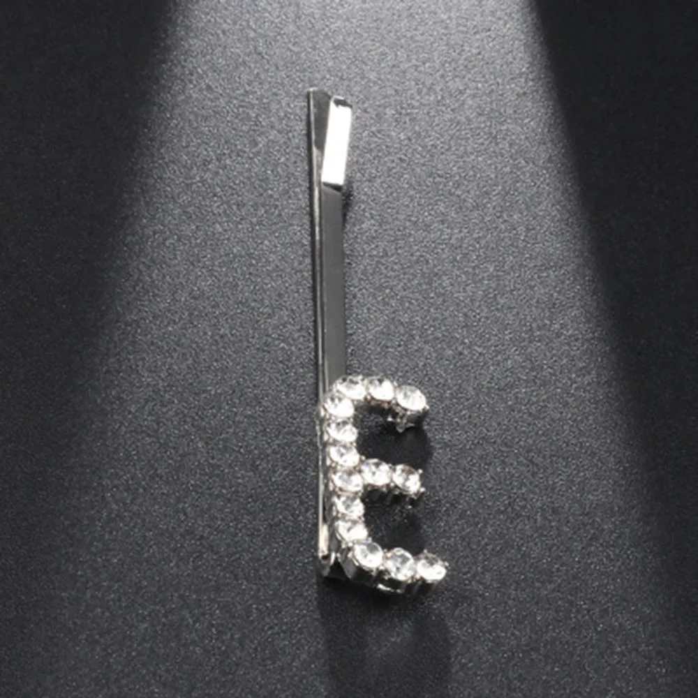 

1pc 26 English Letters Shiny Rhinestone Crystal Letter Word Hairpin Women Styling Tool Headwear Diamond Hair Accessories