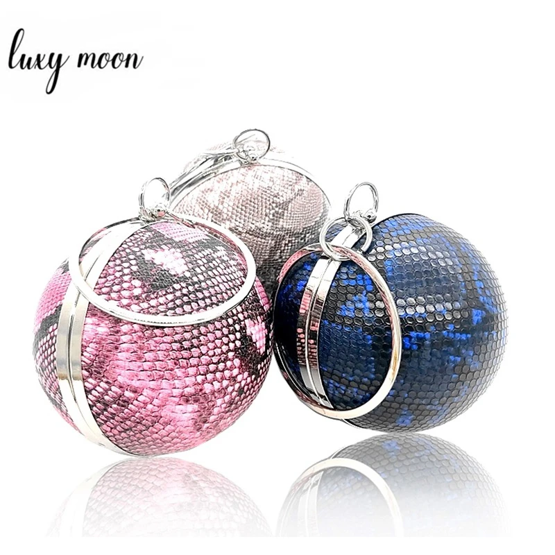 Luxy Moon Круглый клатч кошелек женская вечерняя сумка кожаная сумочка с текстурой
