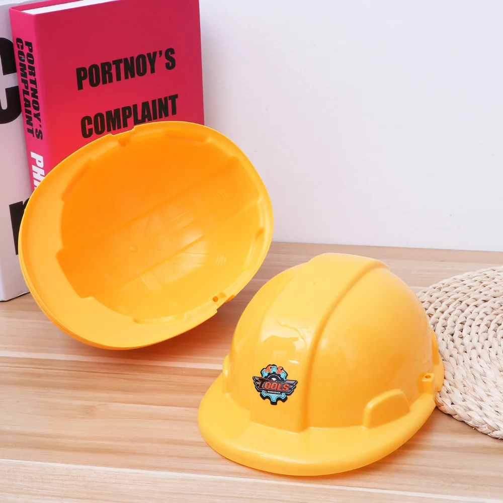 

6pcs Kids Simulation Engineering Helmet Safety Helmet for Children (Yellow)
