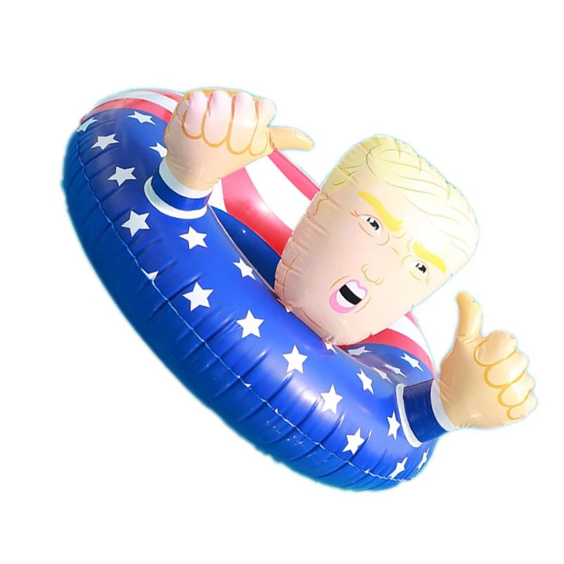 

Portable Swimming Circle Durable Swimming Ring Trump Shape Swimming Floating Accessory Swimming Floating Saver Summer Tool