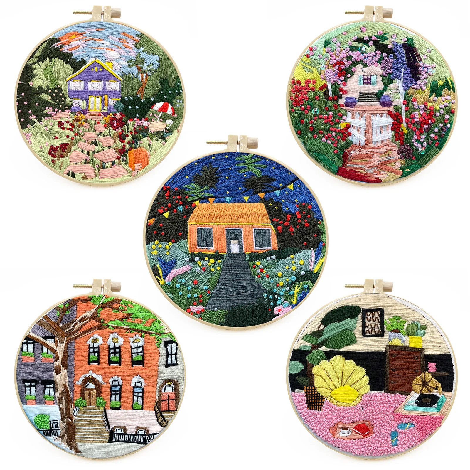 

Embroidery Material Package Three-dimensional Handmade Set Embroidery Handmade Beginner Basic Making Cloth Embroidery Material