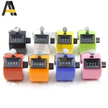 플라스틱 쉘 핸드헬드 손가락 디스플레이, 4 자리 숫자 카운터, 수동 카운팅, 모듬 8 색 탈리 카운터, 숫자 카운트