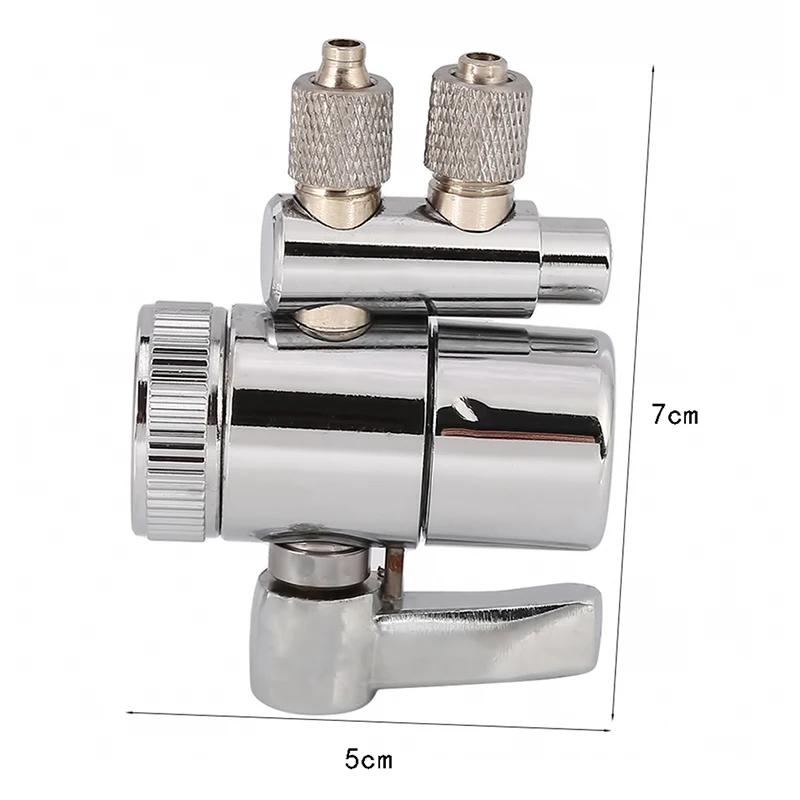 

Brass 3-way Diverter Valve Faucet Connector Adapter Three Head Function Switch
