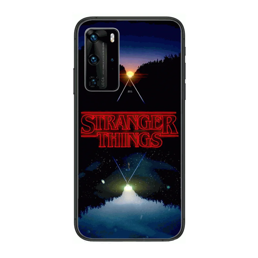 

Hot Stranger Things poster Phone Case For Huawei P 40 30 20 10 Lite Smart Z Pro Black Etui Coque Painting Hoesjes comic fashion