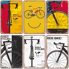 Металлический Оловянный Ретро-постер для велосипеда, винтажный мир, Велоспорт, металлические знаки, Настенный декор для гаража, бара, паба