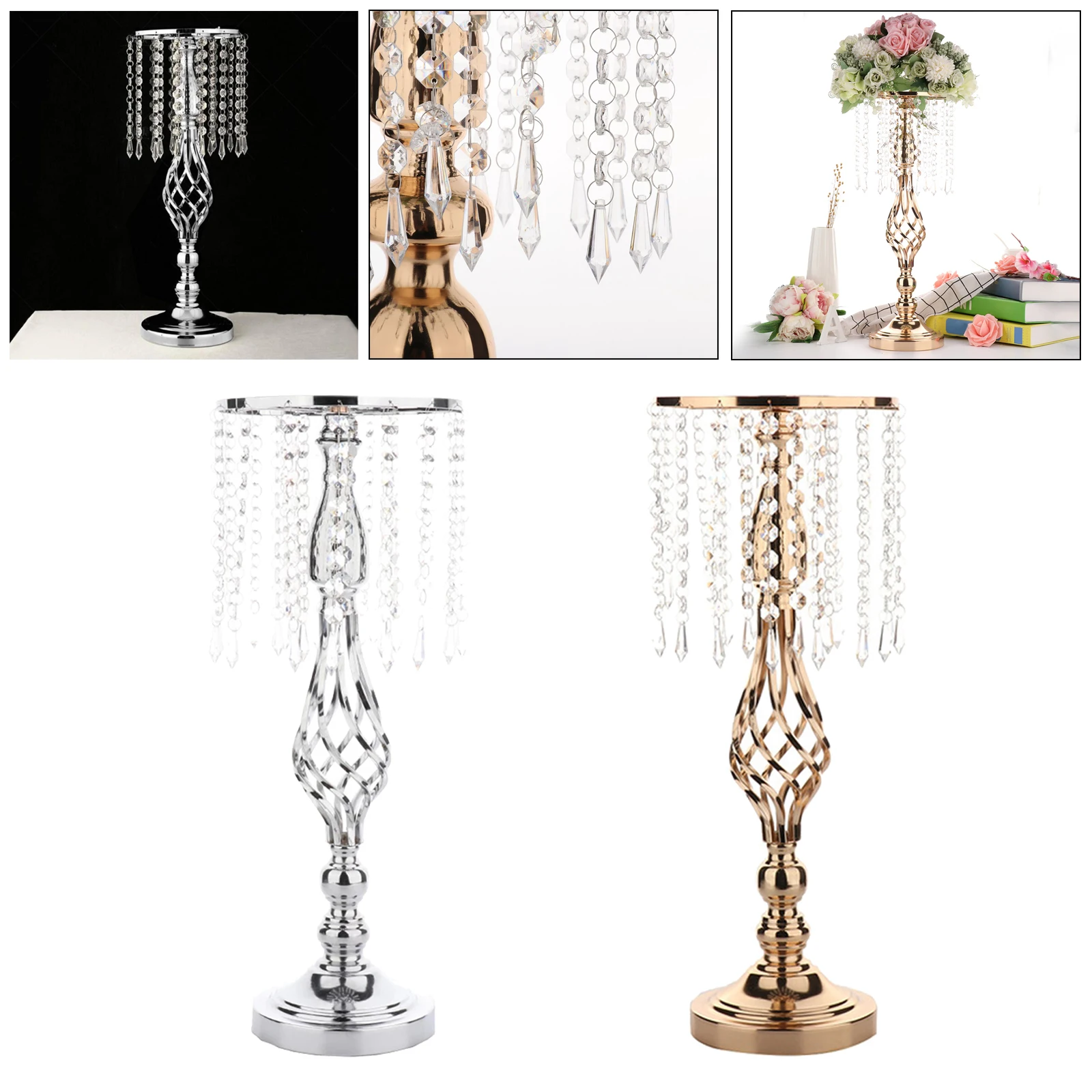 

Candles Holder Party Wedding Flower Vase Stand Candlesticks Decor