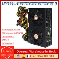 3600w mining power supply 180 260v eth 90 efficiency support 12 graphics display cards gpu psu pc server for btc bitcoin miner