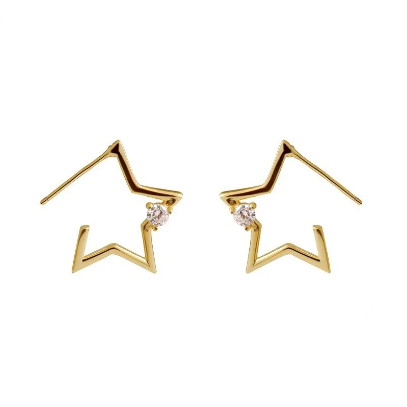 

Женские серьги-подвески MADALENA SARARA, серьги из чистого 18-каратного золота в открытом стиле с пятью звездами, инкрустированные бриллиантами в Ю...