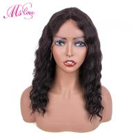 deep wave wig lace front human hair wigs for black women 14 inches curly human hair wig brazilian wig remy hair mslove