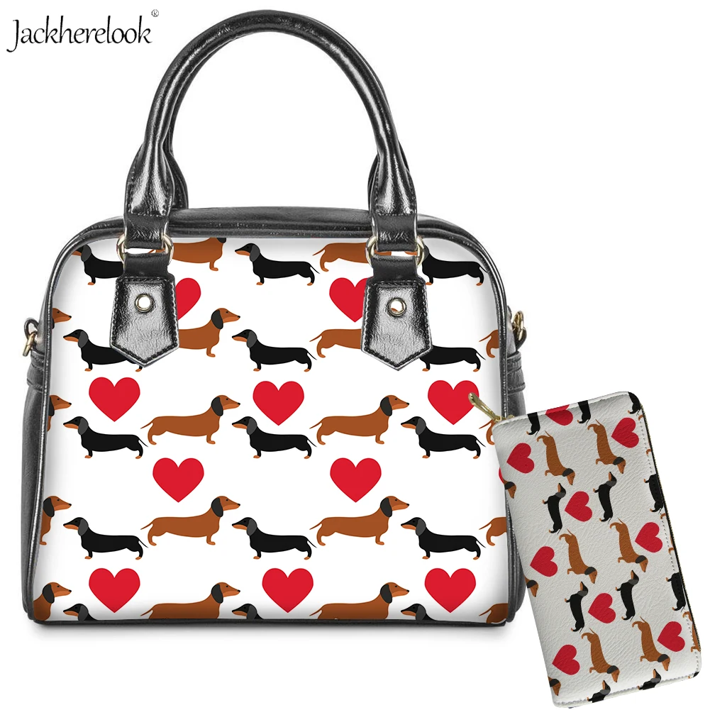 Jackherelook 2 шт. Мультяшные кожаные сумки и кошелек сумка мессенджер через плечо