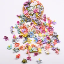 100pcs Daisy Flower Heads Mini Silk Artificial Flowers DIY Garland Wreath Head Flowers For Wedding Decoration Florala Home Decor