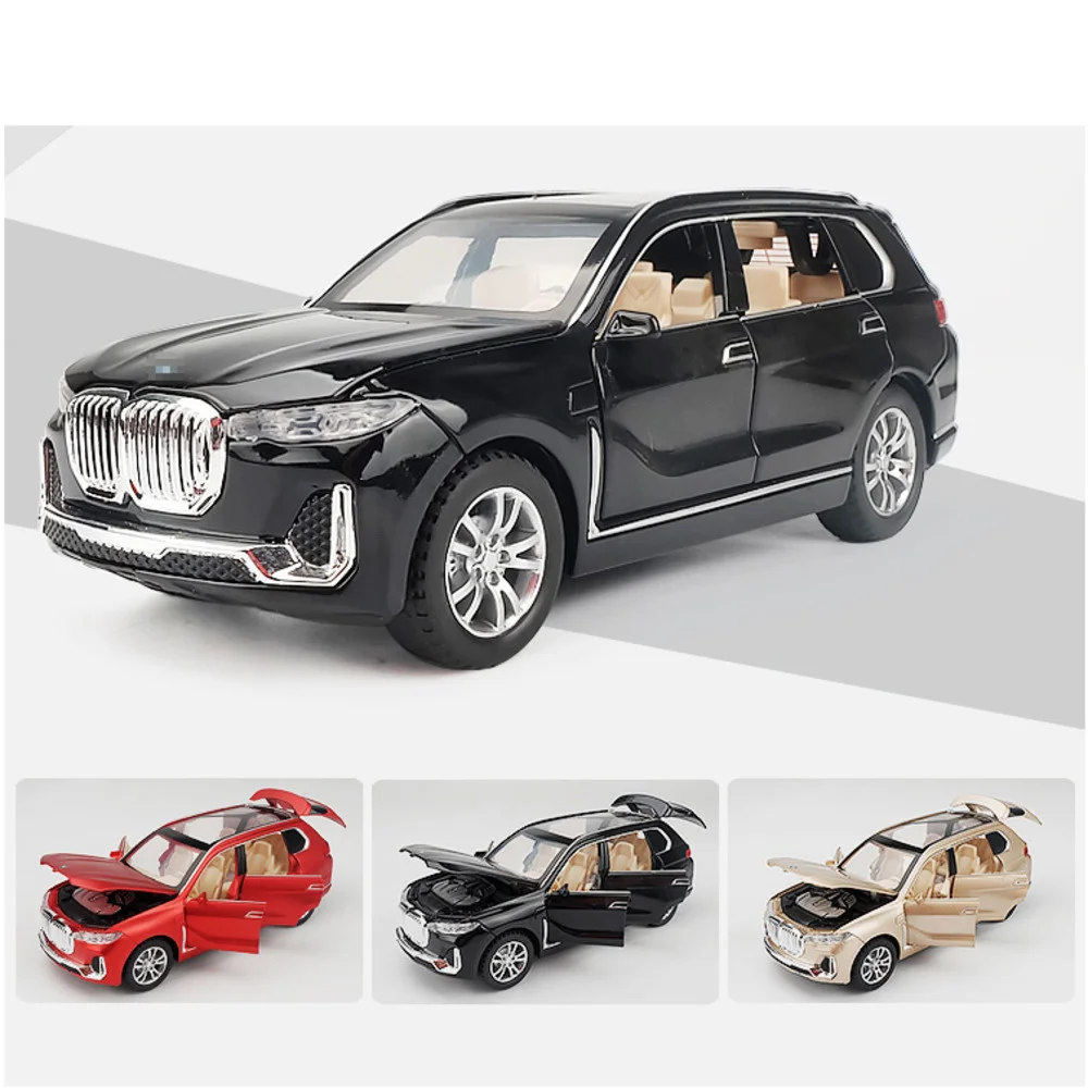 

BMW X7 Alloy Car Model 1/32 Die-casting Pull Back SUV Car Model Collection Ornaments Off-road Vehicle Children's Birthday Gift