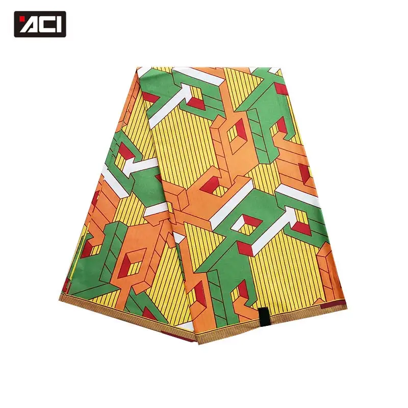 

ACI Guaranteed Real Wax Prints Fabric African Ankara 6 Yards/Piece New Fashion Veritable Real Wax Block Prints Fabric For Women