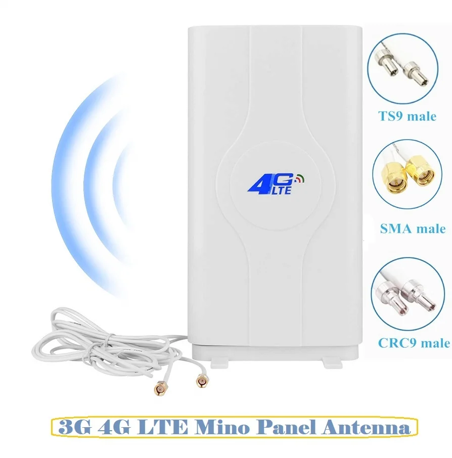 Antena 4G LTE de alta ganancia, antena de red Dual Mimo de largo alcance para enrutador WiFi/banda ancha móvil/amplificador de punto de acceso
