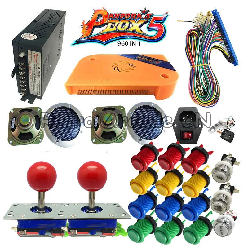 DIY Happ стиль аркадный шкаф игровой автомат комплект с коробкой Pandora 5/9 960/1500 в 1 PCB jamma
