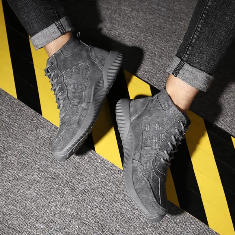 Мужская Рабочая обувь со стальным носком C777 Модные дышащие Нескользящие рабочие