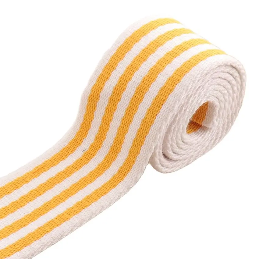 1 1/2 &quotполосатая тесьма сумки ремни оранжевая белая полосатая лента белый пояс