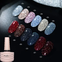 24 color diamond flash series nail gel polish soak off uv gel varnish glitter nail art gel for diy manicures tslm1