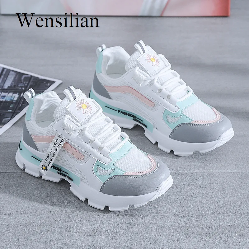 

Summer Platform Sneakers Women Shoes Thick Bottom Chunky Sneakers Breathable Mixed Colors Slip on Casual Shoes Zapatos De Mujer
