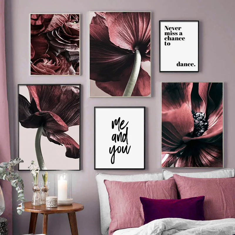 

5d алмазная живопись, Алмазная мозаика в скандинавском стиле с красными цветами и растениями, полная круглая Алмазная мозаика, вышивка крест...