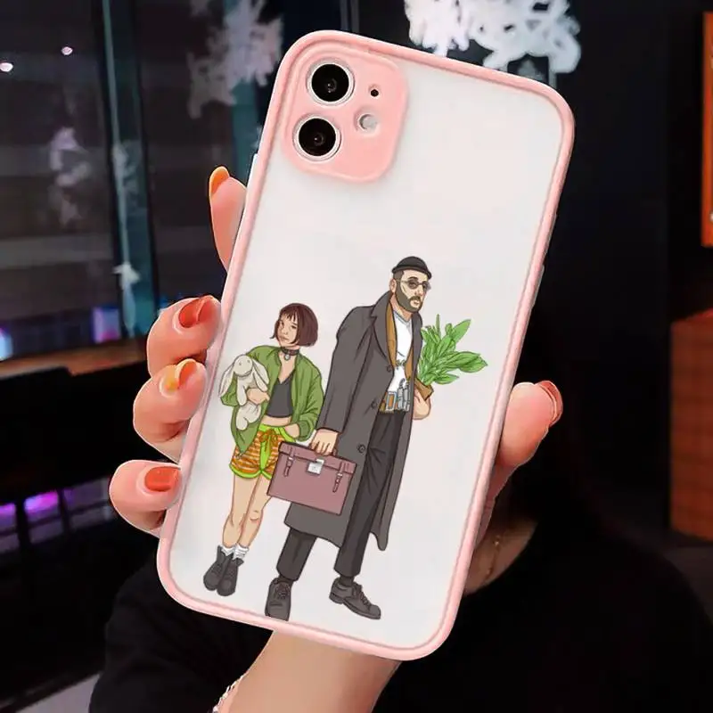 

American movie Leon Phone Cases matte transparent For iphone 7 8 11 12 plus mini x xs xr pro max cover