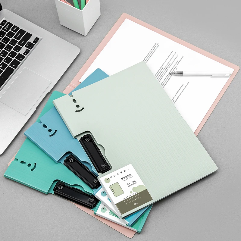 Fizz Morandi A4 Horizontal File Folder Organizer Data Book Waterproof Office Document Clip Organization Artifact Classification |