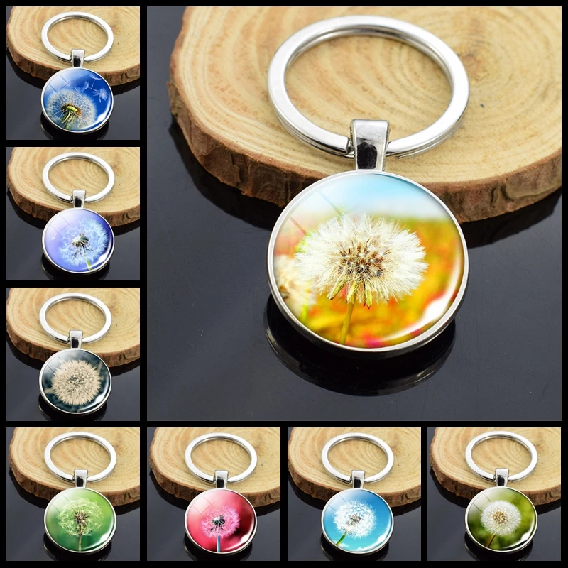 Ювелирные изделия с цветами Одуванчик двусторонний стеклянный кабошон