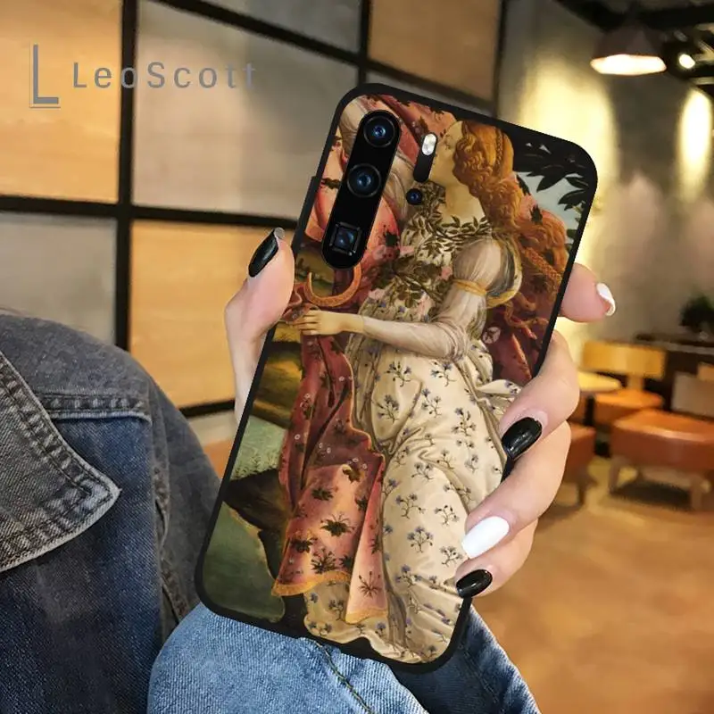 

Art Painting The Birth Of Venus Bling Cute Phone Case For Huawei honor Mate P 9 10 20 30 40 Pro 10i 7 8 a x Lite nova 5t
