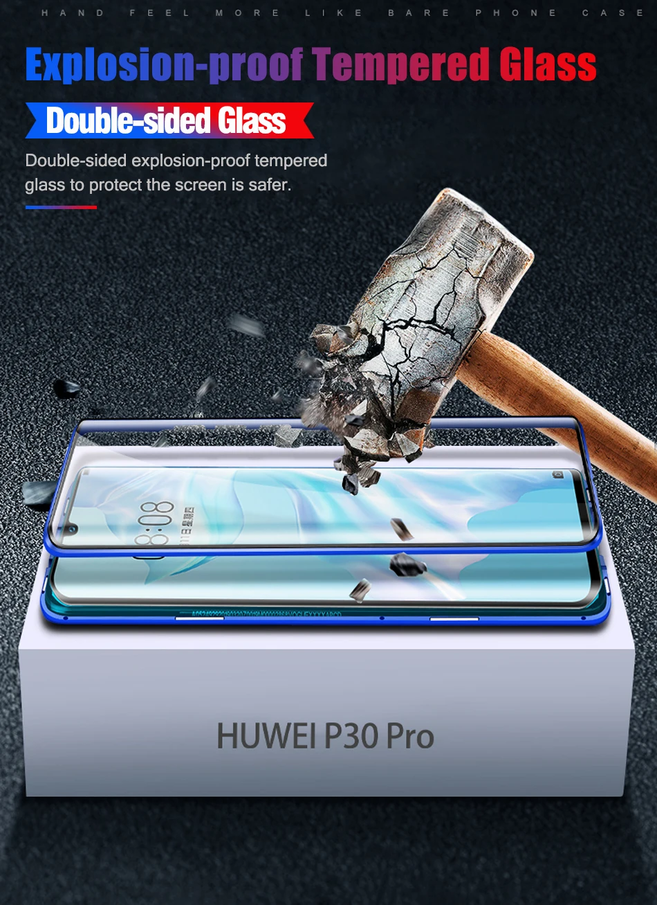 Роскошный 2-й Магнитный флип-чехол для huawei Honor 9X 9 XPro, переднее и заднее, двухстороннее закаленное стекло 360, чехол для телефона Honor9X Pro, чехол