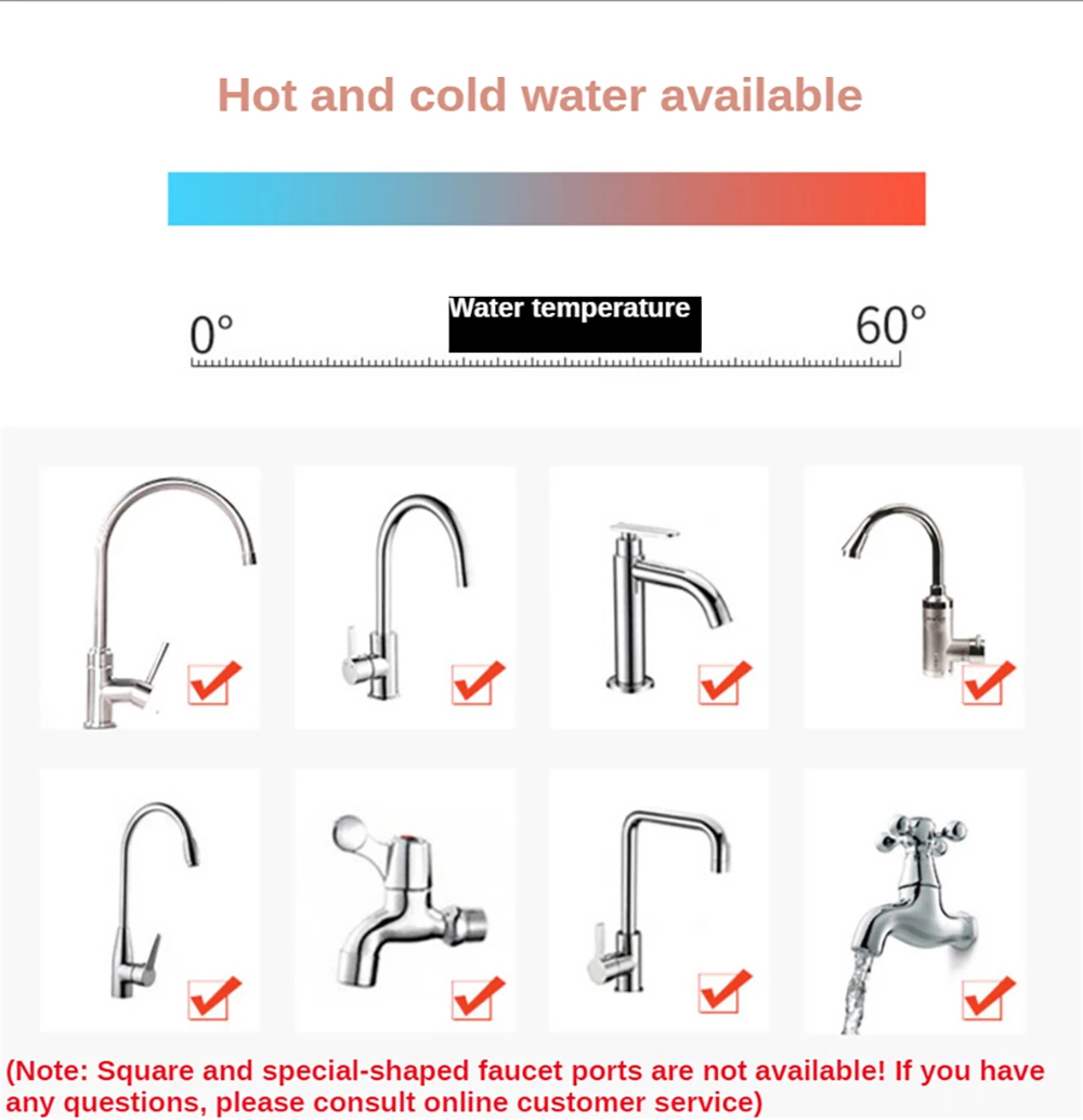 

Household Nozzle For Faucet 360-Degree Rotating Retractable Pressurized Mini Tap Water Saving Clean Purifier Bathroom Accessori