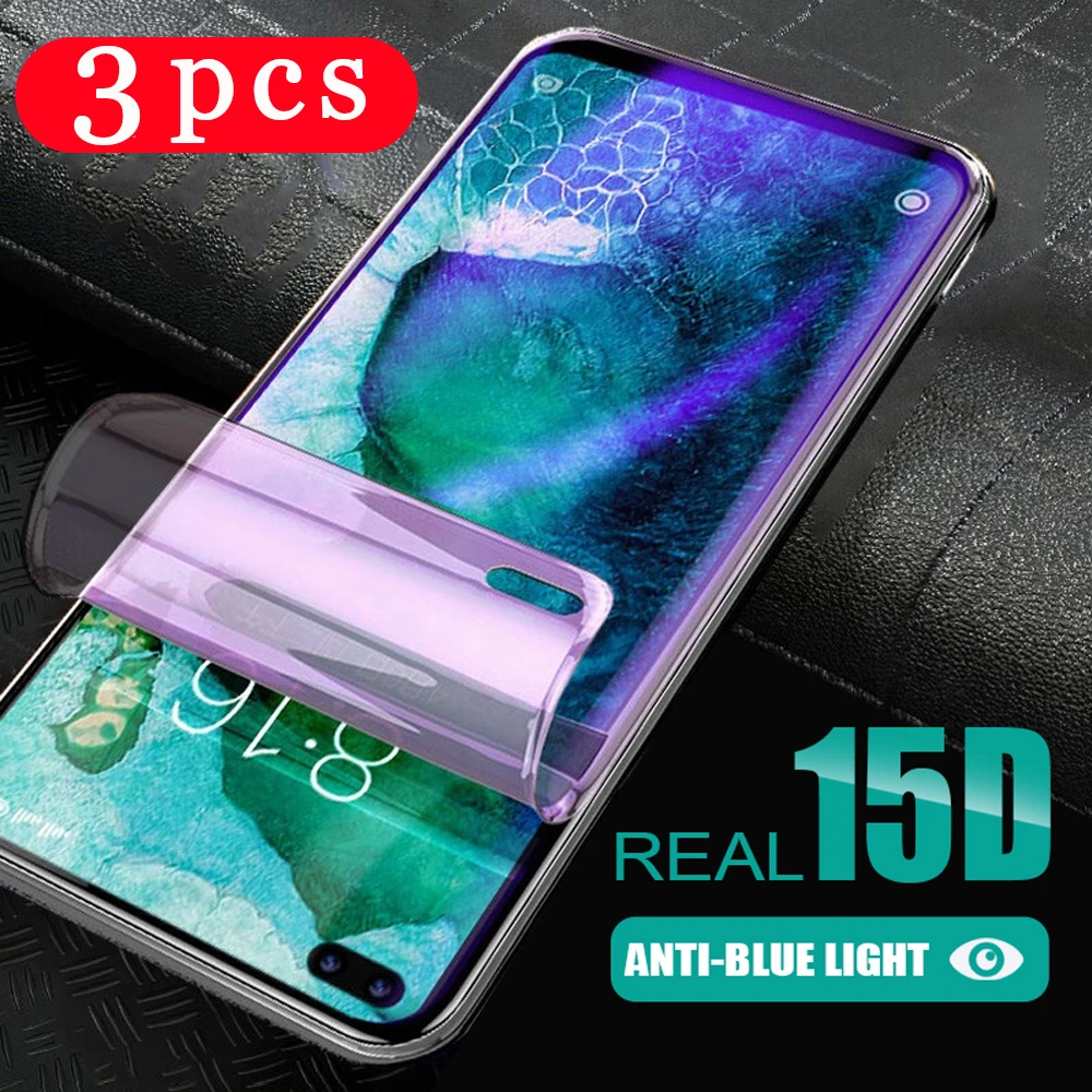 

3Pcs 9D soft full cover protective film for huawei nova 5 5i 5T 5Z 6 7 SE 7i pro hydrogel film Not Glass phone screen protector