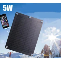 2022 ce new portable solar panel with 5w 5v 1a usb phone ipad laptop battery fan light outdoor camping