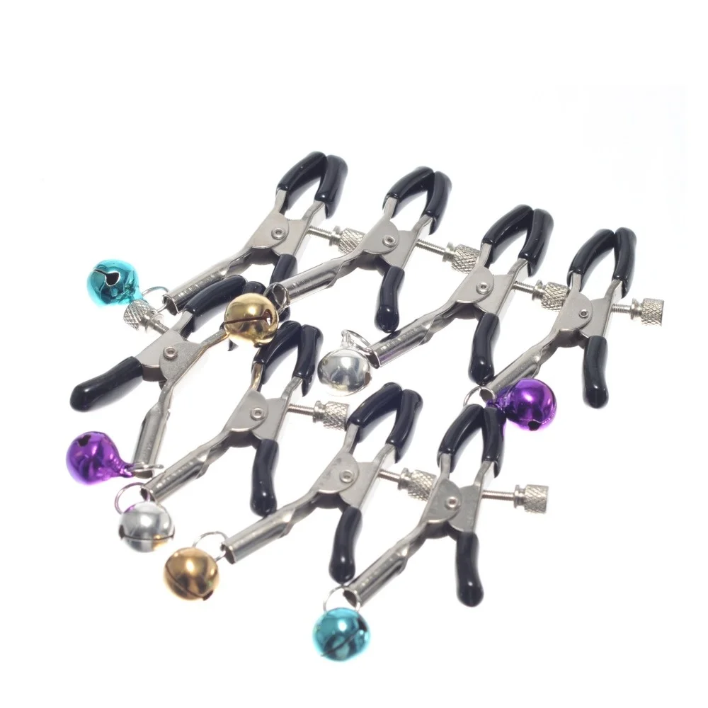 Пара симпатичных зажимов для сосков с колокольчиками