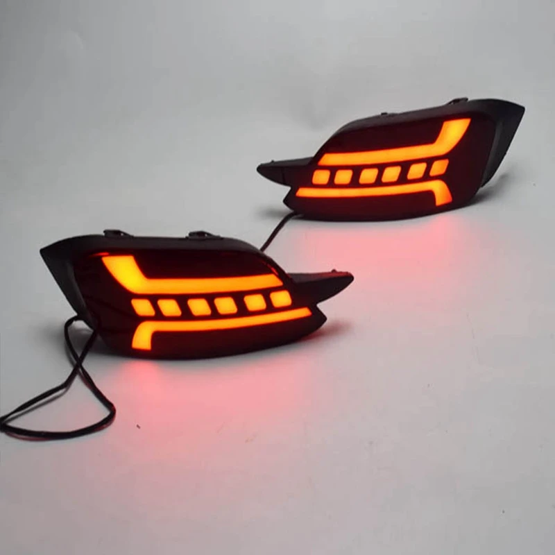 

NEW-Car LED Rear Fog Lamp Brake Light Rear Bumper Light Reflector for Honda Civic 2016 2017 2018 2019