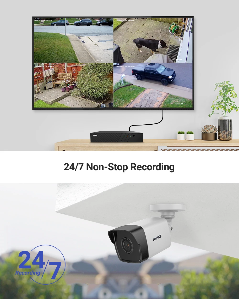 ANNKE 5MP H.265 + 8CH HD PoE сетевая система безопасности видео 8 шт Водонепроницаемая