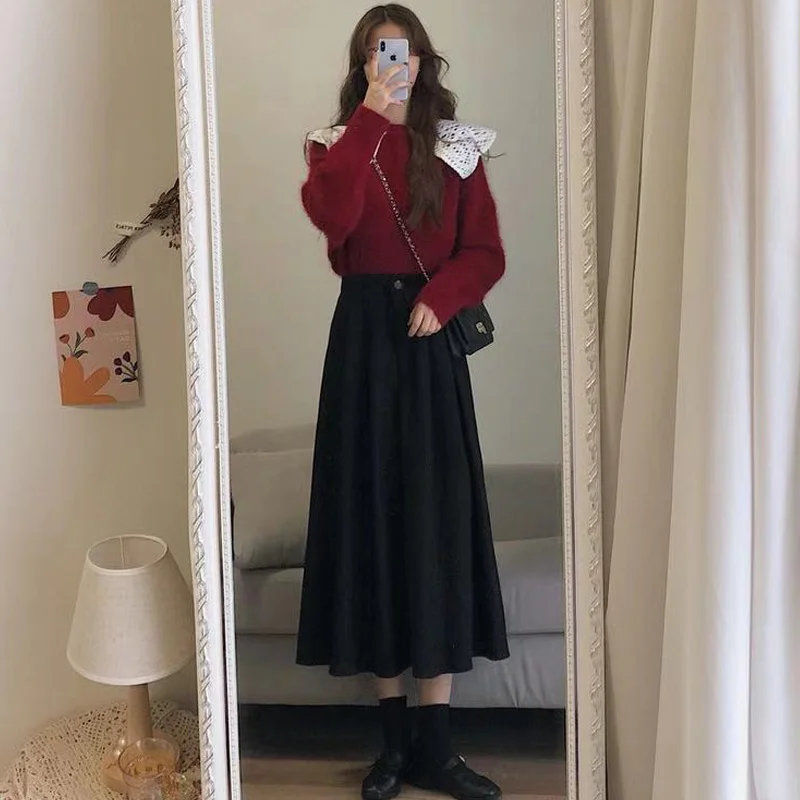 

Осень 2021, зимний свитер, женские топы, вязаный пуловер, женская мягкая теплая толстая верхняя одежда