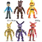 Экшн-фигурки из ПВХ, большой 6 шт.компл., 15-19 см, 6,5 дюйма, кукла Фредди фнаф, Бонни, Фокси, Фредди фазбер, детская игрушка, подарок на день рождения