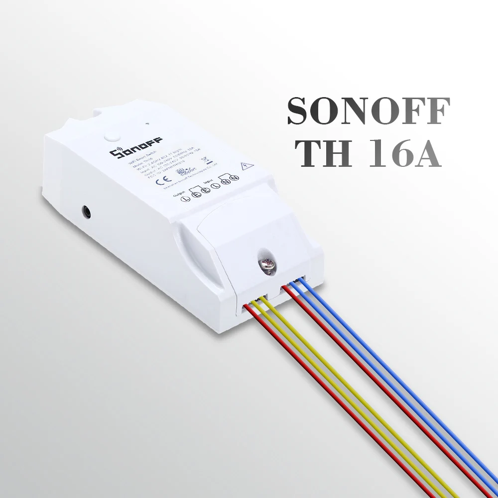 Умный Wi Fi переключатель SONOFF TH16 16 А/3500 Вт беспроводной комплект для автоматизации