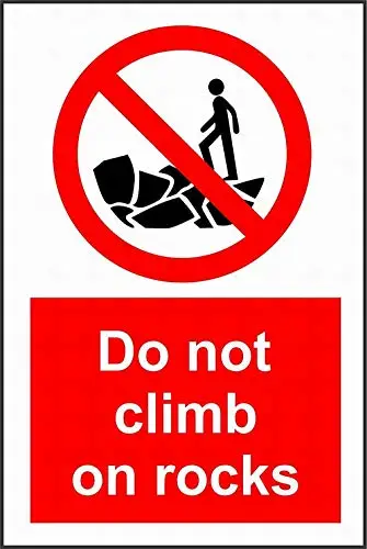 

Защитный знак безопасности 3 шт. 8x2 Предупреждение не поднимайтесь на скалы предупреждающий знак Декор жестяной металл