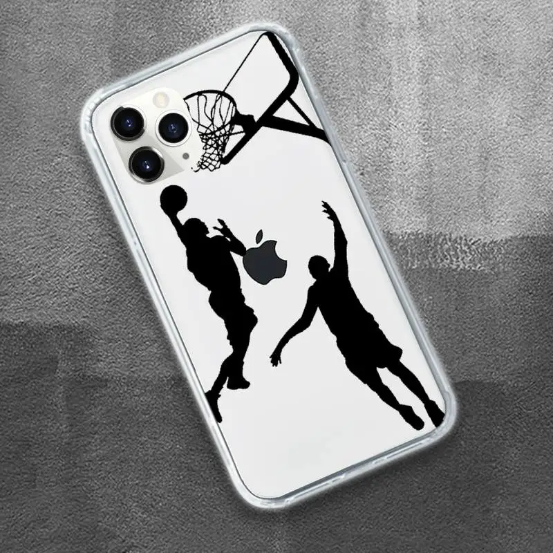 

Baseball Football Tennis Sports Phone Case Transparent for iPhone 11 12 mini pro XS MAX 8 7 6 6S Plus X 5S SE 2020 XR