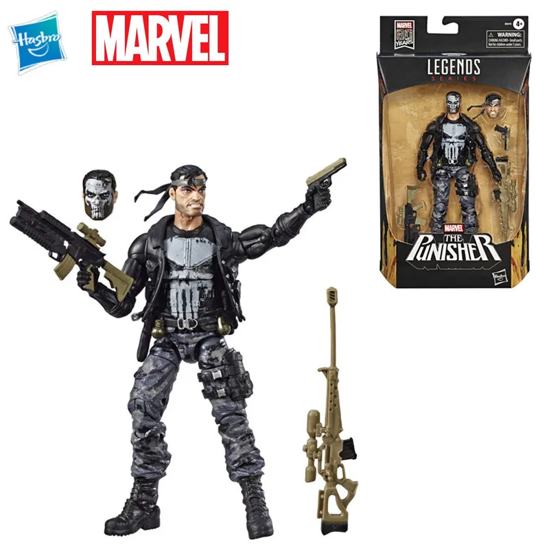 

6" Hasbro Marvel Legends Series The Punisher Action Figure with Accessories 80Th Anniversary Collection E86105L0 PVC Model Anime